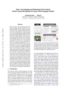 Finer: Investigating and Enhancing Fine-Grained Visual Concept Recognition in Large Vision Language Models