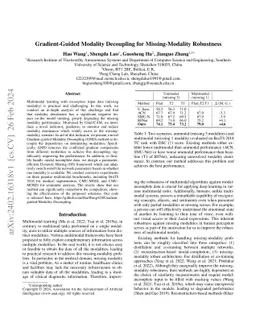 Gradient-Guided Modality Decoupling for Missing-Modality Robustness