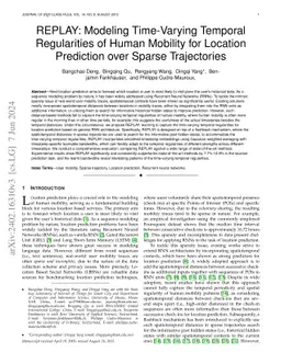 REPLAY: Modeling Time-Varying Temporal Regularities of Human Mobility for Location Prediction over Sparse Trajectories