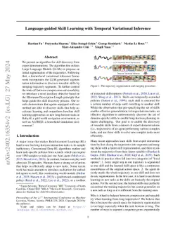 Language-guided Skill Learning with Temporal Variational Inference