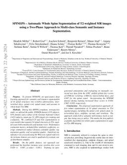 SPINEPS -- Automatic Whole Spine Segmentation of T2-weighted MR images
  using a Two-Phase Approach to Multi-class Semantic and Instance Segmentation