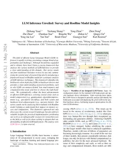 LLM Inference Unveiled: Survey and Roofline Model Insights