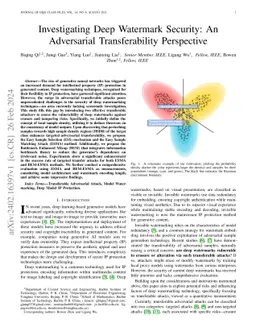 Investigating Deep Watermark Security: An Adversarial Transferability
  Perspective