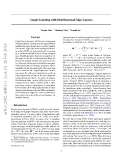 Graph Learning with Distributional Edge Layouts