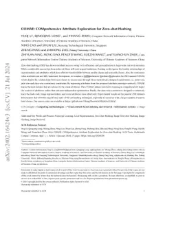 COMAE: COMprehensive Attribute Exploration for Zero-shot Hashing