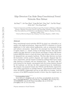 Edge Detectors Can Make Deep Convolutional Neural Networks More Robust