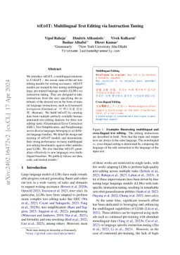 mEdIT: Multilingual Text Editing via Instruction Tuning