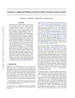 Stochastic Conditional Diffusion Models for Robust Semantic Image
  Synthesis