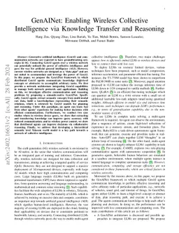 GenAINet: Enabling Wireless Collective Intelligence via Knowledge Transfer and Reasoning