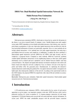 DRSI-Net: Dual-Residual Spatial Interaction Network for Multi-Person
  Pose Estimation