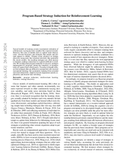 Program-Based Strategy Induction for Reinforcement Learning