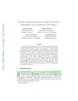On the connection between Noise-Contrastive Estimation and Contrastive
  Divergence