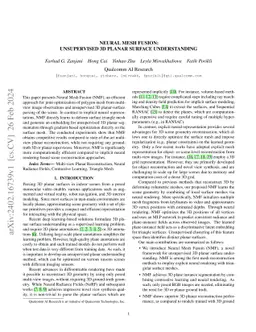 Neural Mesh Fusion: Unsupervised 3D Planar Surface Understanding