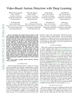 Video-Based Autism Detection with Deep Learning
