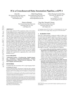 If in a Crowdsourced Data Annotation Pipeline, a GPT-4