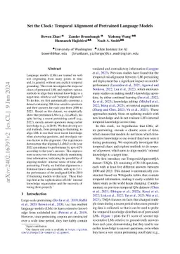 Set the Clock: Temporal Alignment of Pretrained Language Models
