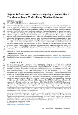 Beyond Self-learned Attention: Mitigating Attention Bias in
  Transformer-based Models Using Attention Guidance
