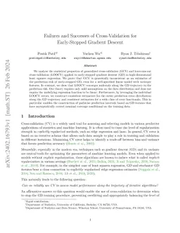 Failures and Successes of Cross-Validation for Early-Stopped Gradient
  Descent