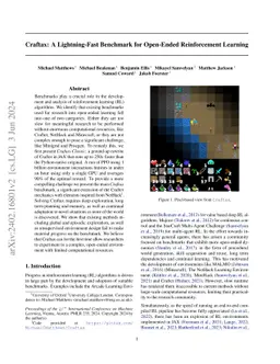 Craftax: A Lightning-Fast Benchmark for Open-Ended Reinforcement
  Learning