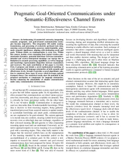 Pragmatic Goal-Oriented Communications under Semantic-Effectiveness
  Channel Errors