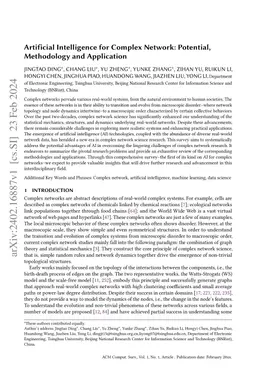 A Comprehensive Survey on Artificial Intelligence for Complex Network: Potential, Methodology and Application