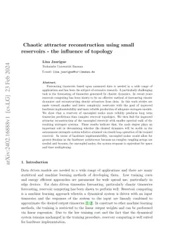 Chaotic attractor reconstruction using small reservoirs -- the influence
  of topology