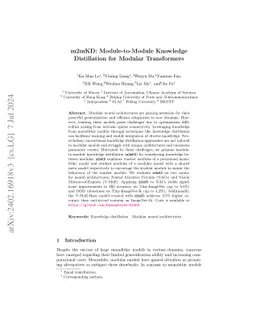 m2mKD: Module-to-Module Knowledge Distillation for Modular Transformers