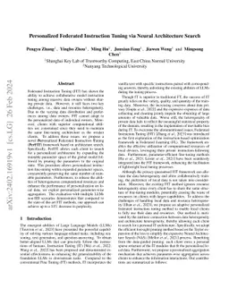Personalized Federated Instruction Tuning via Neural Architecture Search