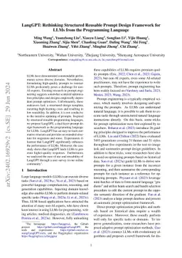 LangGPT: Rethinking Structured Reusable Prompt Design Framework for LLMs
  from the Programming Language