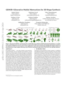 GEM3D: GEnerative Medial Abstractions for 3D Shape Synthesis
