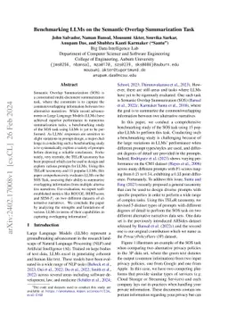 Benchmarking LLMs on the Semantic Overlap Summarization Task