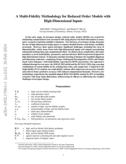 A Multi-Fidelity Methodology for Reduced Order Models with
  High-Dimensional Inputs