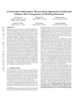 An Innovative Information Theory-based Approach to Tackle and Enhance
  The Transparency in Phishing Detection
