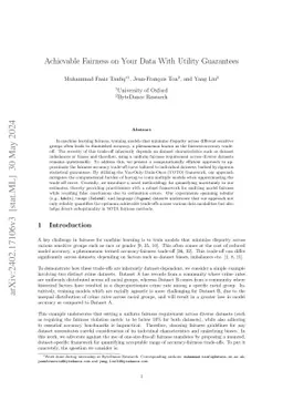 Achievable Fairness on Your Data With Utility Guarantees