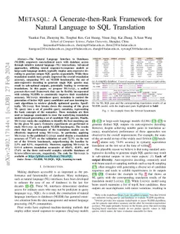 Metasql: A Generate-then-Rank Framework for Natural Language to SQL
  Translation