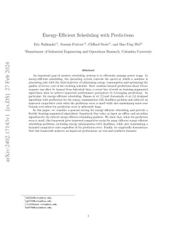 Energy-Efficient Scheduling with Predictions