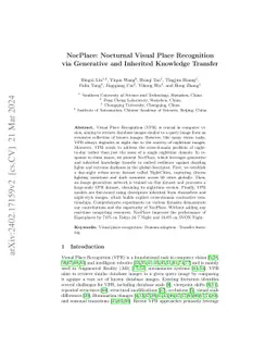 NocPlace: Nocturnal Visual Place Recognition via Generative and
  Inherited Knowledge Transfer