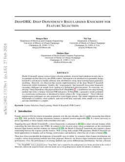 DeepDRK: Deep Dependency Regularized Knockoff for Feature Selection