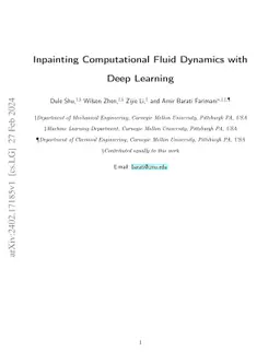 Inpainting Computational Fluid Dynamics with Deep Learning