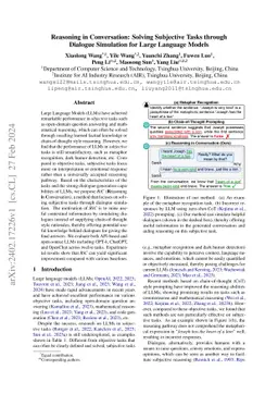Reasoning in Conversation: Solving Subjective Tasks through Dialogue
  Simulation for Large Language Models