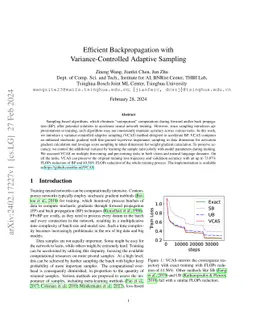 Efficient Backpropagation with Variance-Controlled Adaptive Sampling