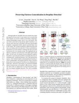 Preserving Fairness Generalization in Deepfake Detection