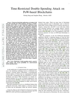 Time-Restricted Double-Spending Attack on PoW-based Blockchains