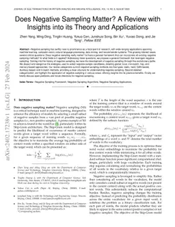 Does Negative Sampling Matter? A Review with Insights into its Theory
  and Applications