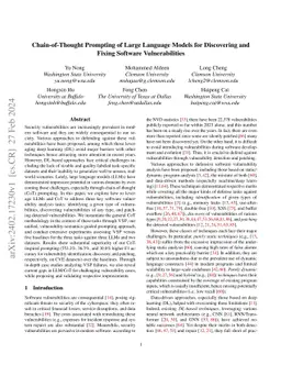 Chain-of-Thought Prompting of Large Language Models for Discovering and
  Fixing Software Vulnerabilities
