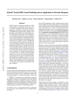 Hybrid$^2$ Neural ODE Causal Modeling and an Application to Glycemic
  Response