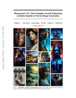 Playground v2.5: Three Insights towards Enhancing Aesthetic Quality in
  Text-to-Image Generation