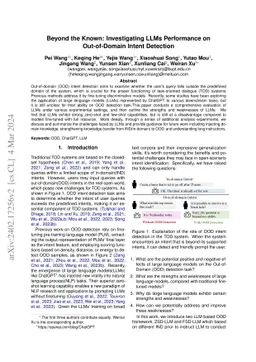 Beyond the Known: Investigating LLMs Performance on Out-of-Domain Intent
  Detection