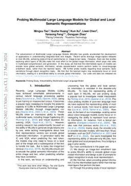 Probing Multimodal Large Language Models for Global and Local Semantic
  Representations