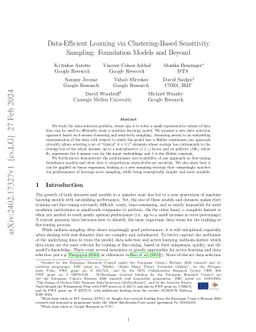 Data-Efficient Learning via Clustering-Based Sensitivity Sampling:
  Foundation Models and Beyond